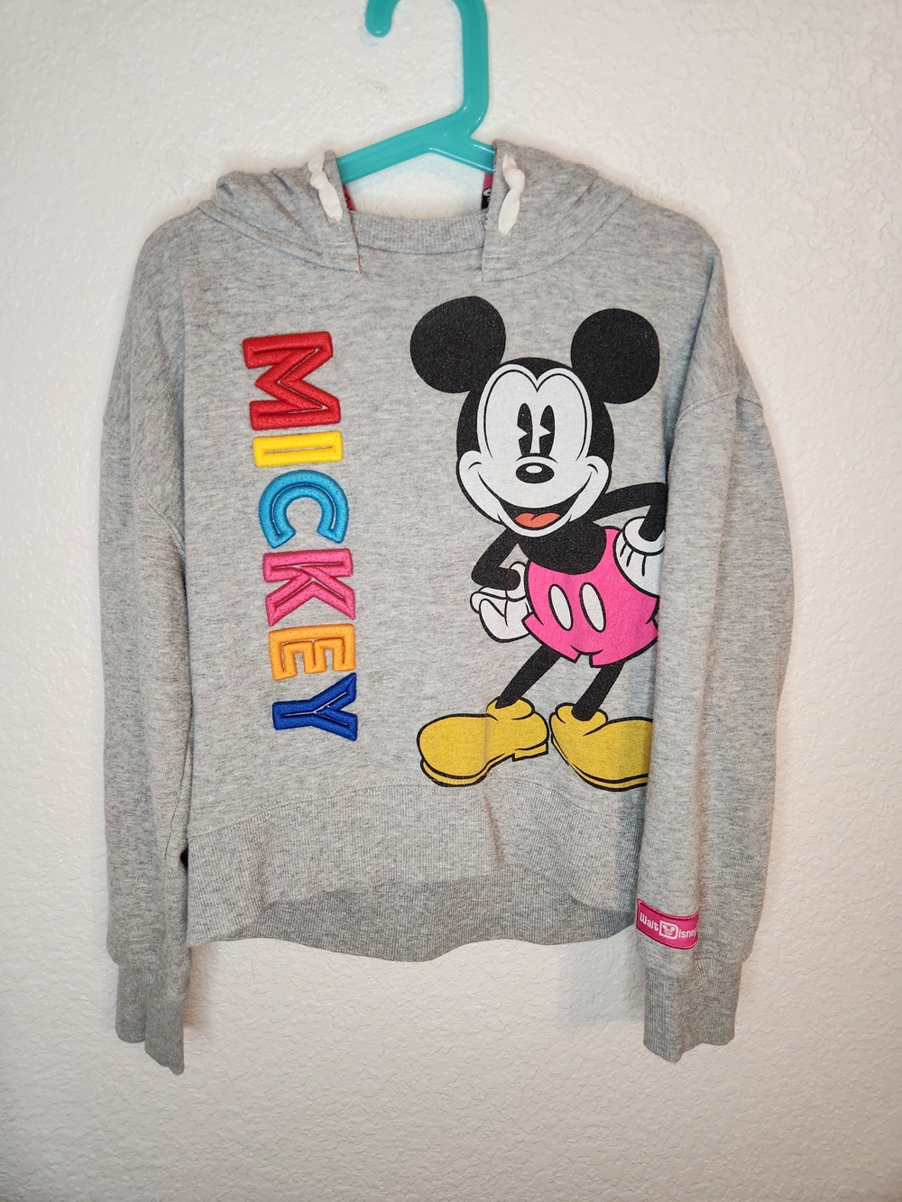 Disney Parks Mickey Grey Hoodie Sweatshirt Girls Size M
